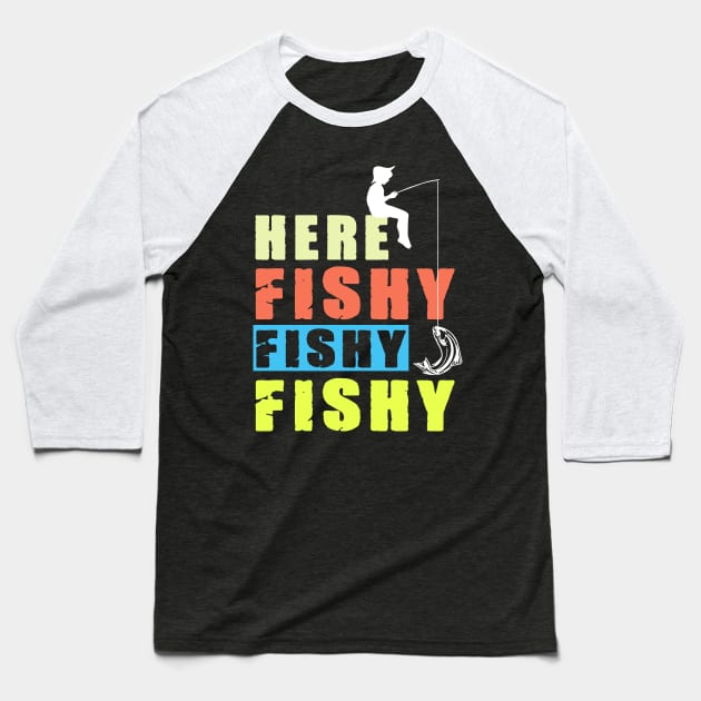 Funny Fishing Baseball T-Shirt by khalid12